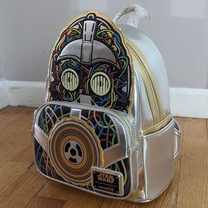 Loungefly Star Wars C-3PO Glow-in-the-Dark Mini Backpack